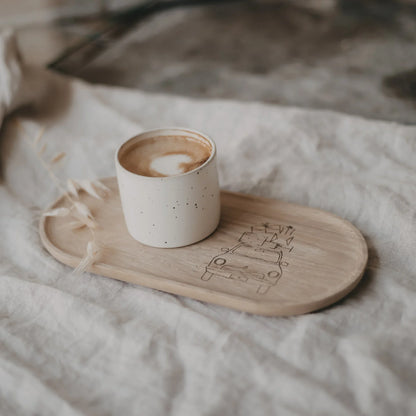 Tablett aus Eiche Weihnachtsauto