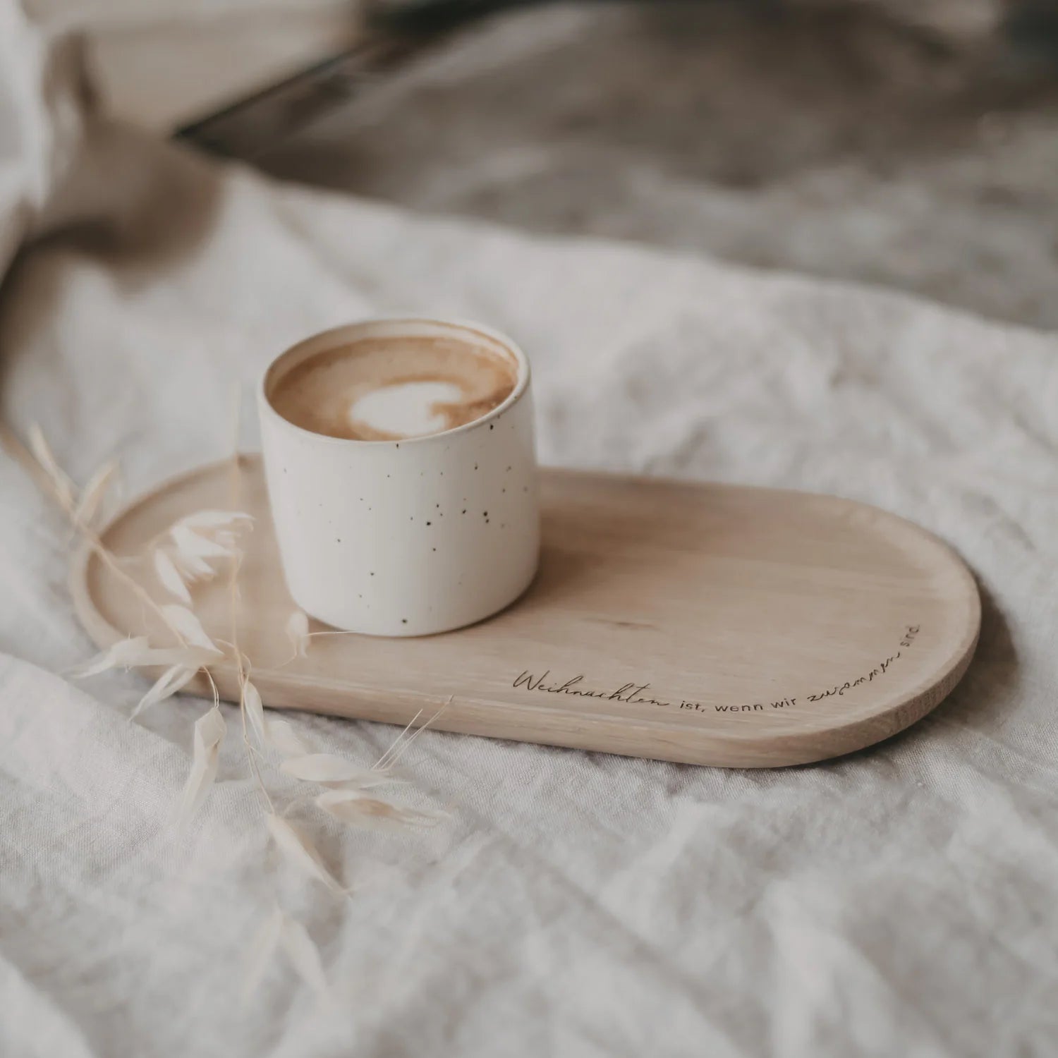 Tablett aus Eiche Weihnachten