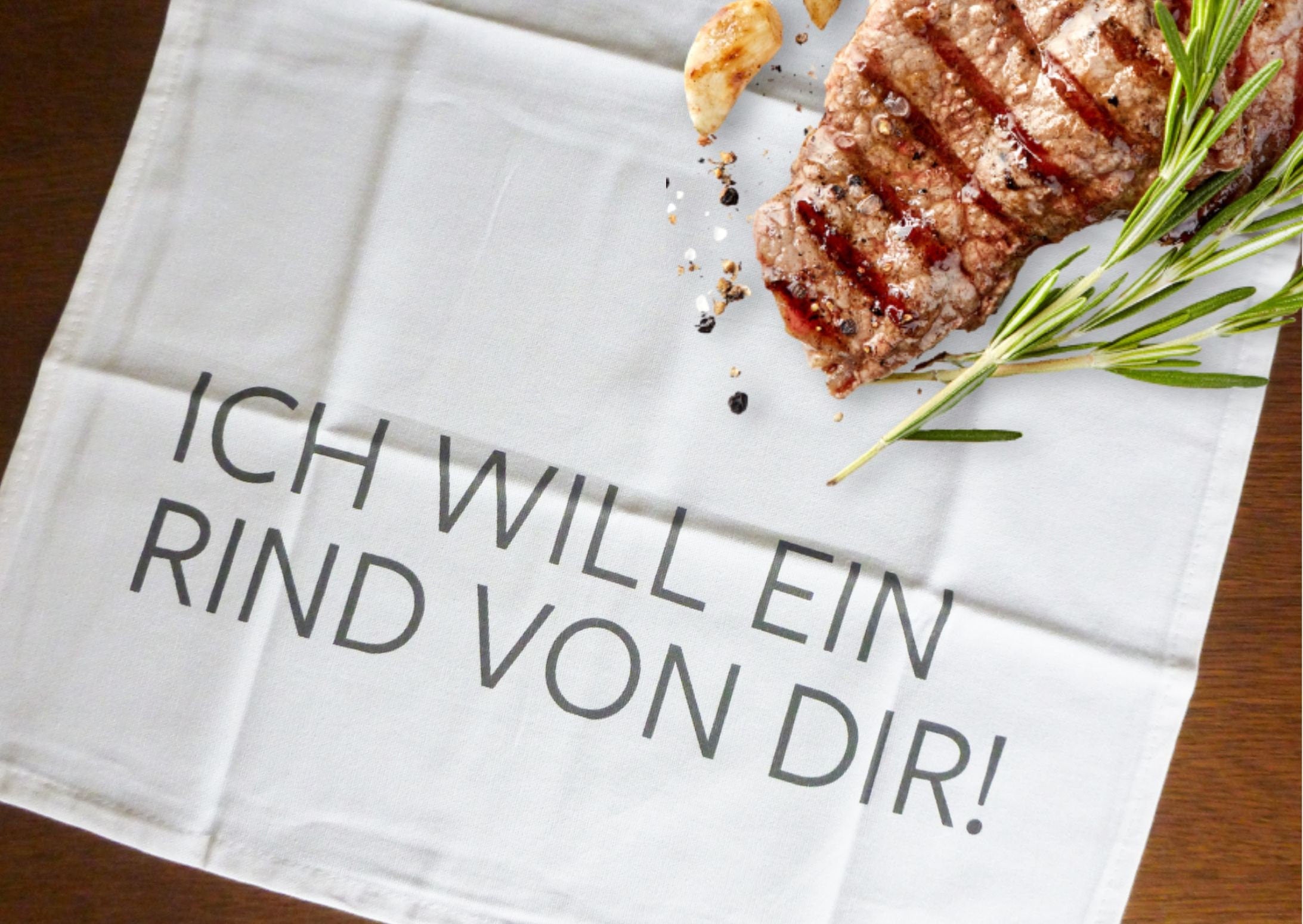 Geschirrtuch ,,ICH WILL EIN RIND VON DIR''