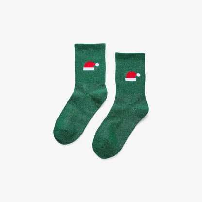 2er-Set Weihnachtssocken, Grün