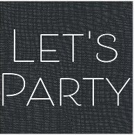 Cocktailservietten 25 x 25 cm, "Let's party"