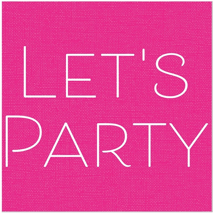 Cocktailservietten 25 x 25 cm, "Let's party"