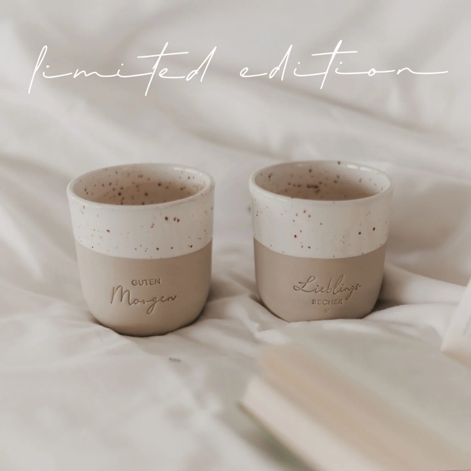 Steingut Becher LTD "Guten Morgen"