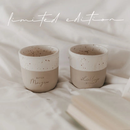 Steingut Becher LTD "Guten Morgen"