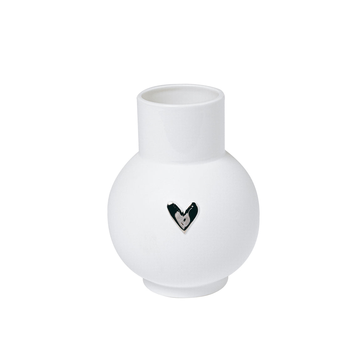 Mini-Kugelvase Herz silber
