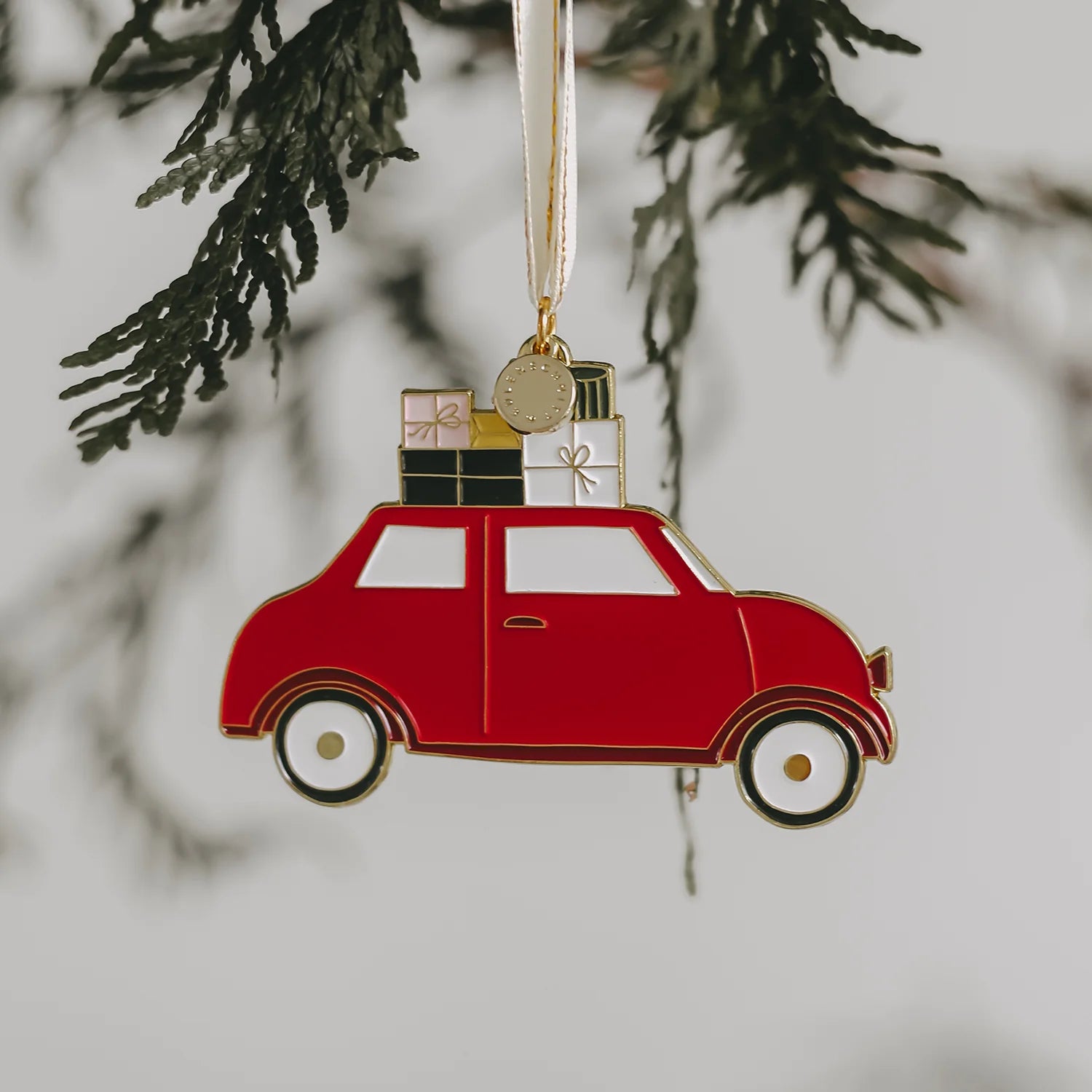 Baumschmuck aus Metall, Weihnachtsauto