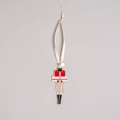 Baumschmuck aus Metall, Weihnachtsmädchen