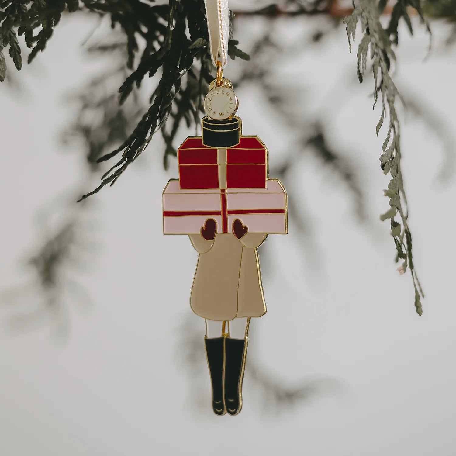 Baumschmuck aus Metall, Weihnachtsmädchen