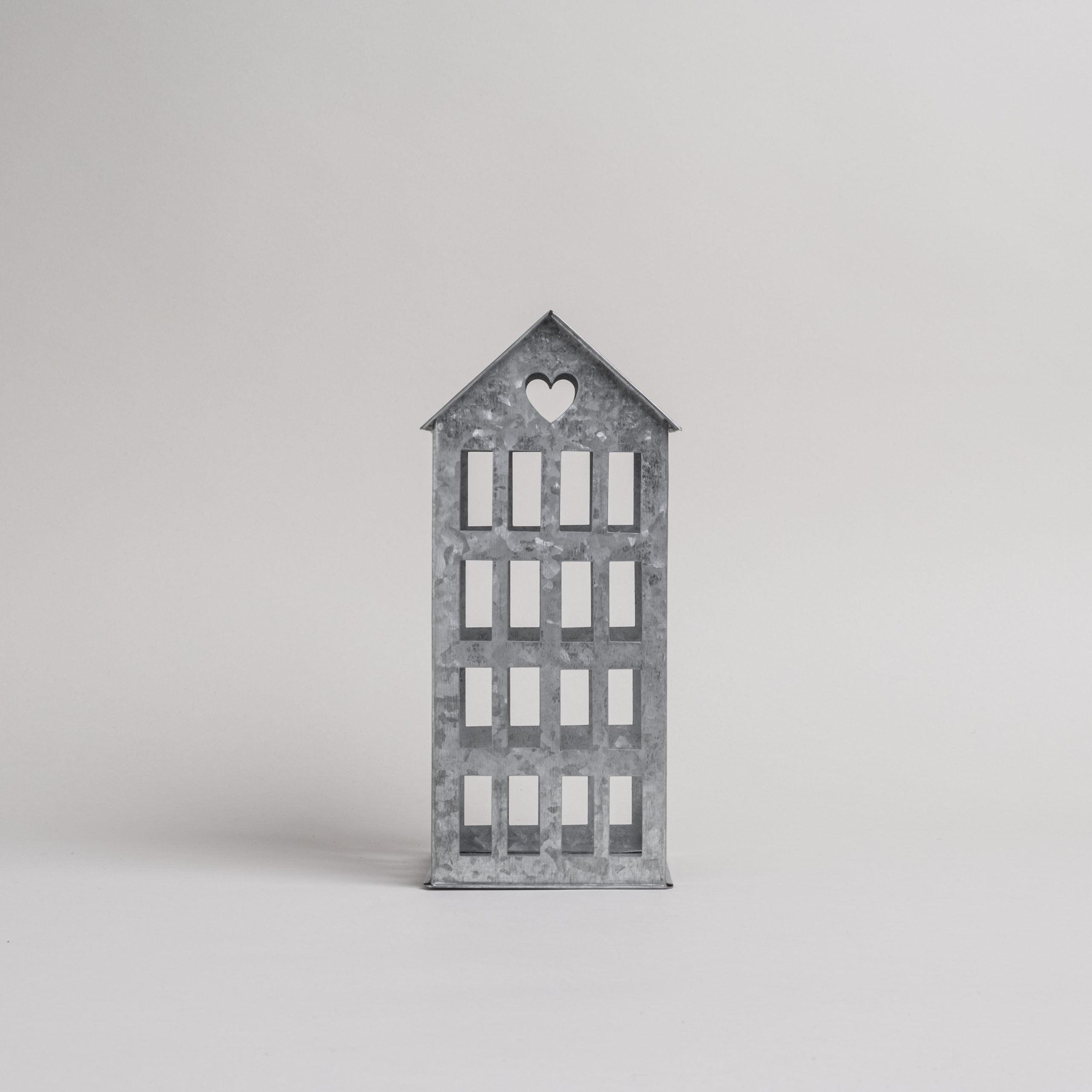 Metallhaus groß silber