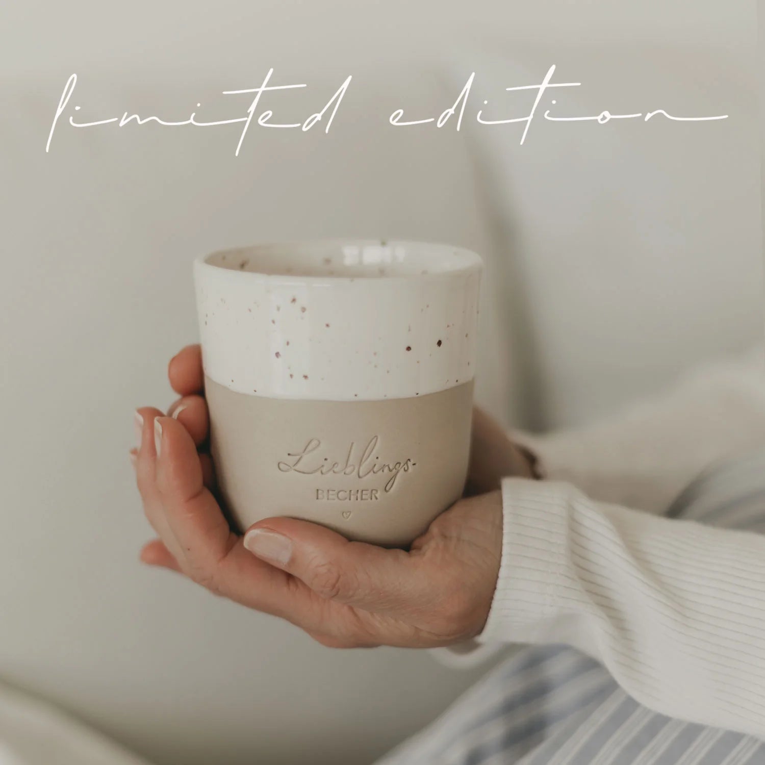 Steingut Becher LTD "Lieblingsbecher"