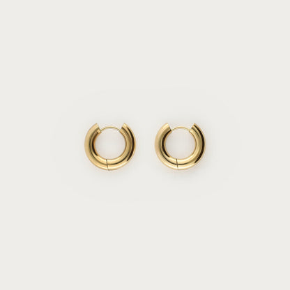 Breite Basic Ohrringe Gold