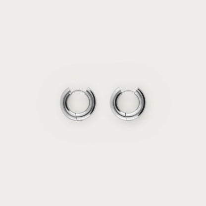 Breite Basic Ohrringe Silber