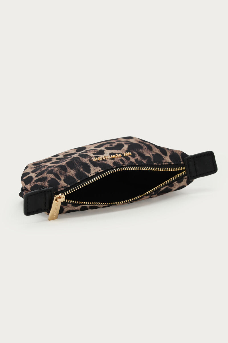 Kleine Kulturtasche mit Leo Muster