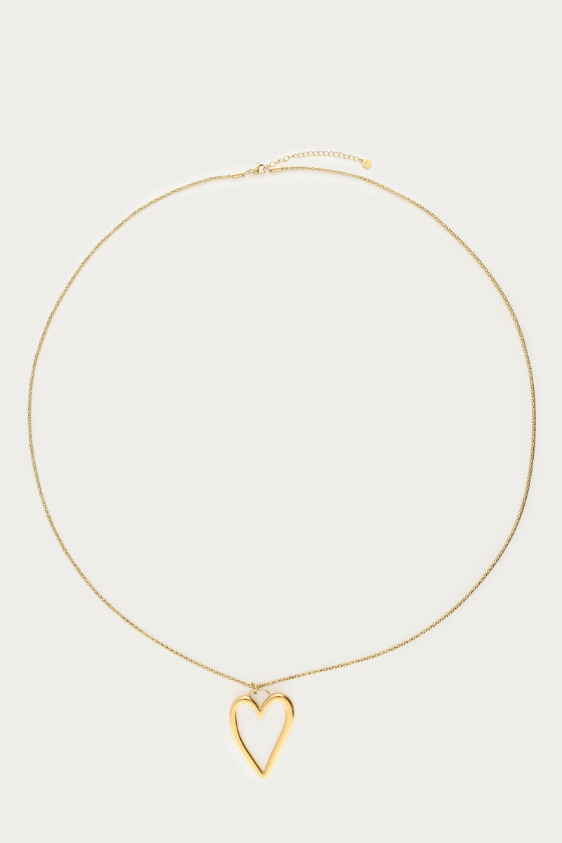 Lange Kette mit offenem Herz