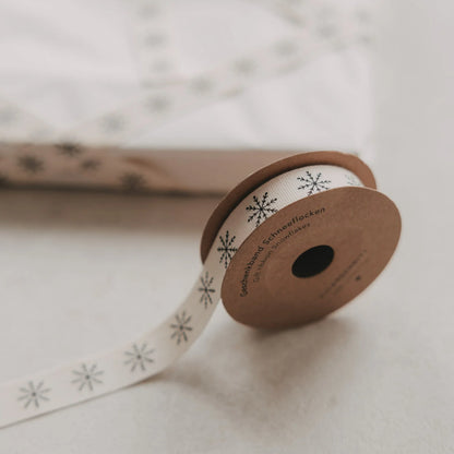 Geschenkband Schneeflocken