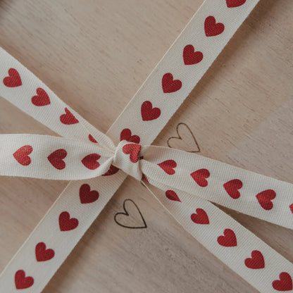 Geschenkband Herzen