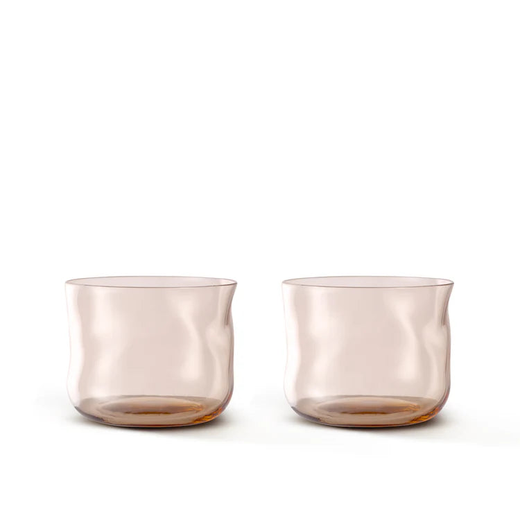 Swirl Small Tumbler Glasses - 2er Set in Taracotta